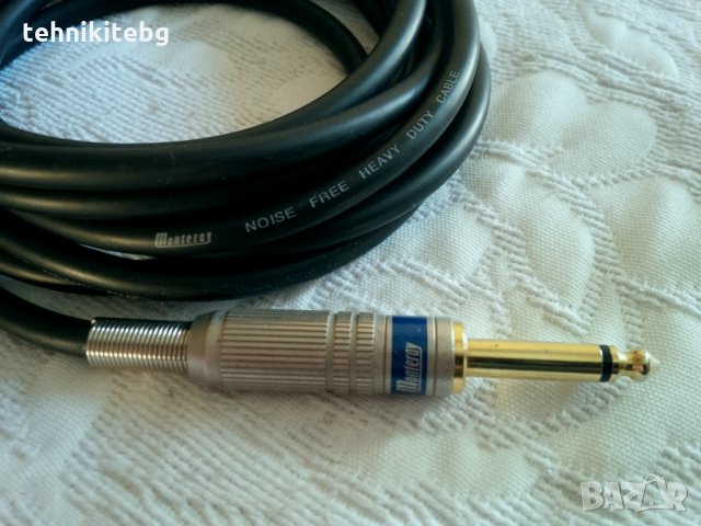 ⭐⭐⭐ █▬█ █ ▀█▀ ⭐⭐⭐ Monteray Noise Free Heavy Duty Cable, качествен кабел с двойна изолация, 3 м, снимка 1 - Други - 26674961