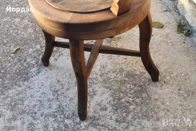 Дървен бръснарски стол, снимка 7 - Антикварни и старинни предмети - 47853914