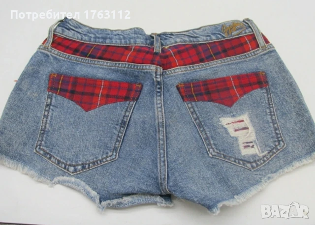 TOMMY HILFIGER "Gigi Hadid" размер 27" дамски деним панталонки, снимка 2 - Къси панталони и бермуди - 51428659