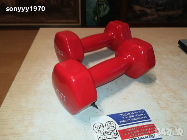 ГИРИ 2Х2,5КГ С ГУМЕНО ПОКРИТИЕ 0912232122, снимка 5 - Фитнес уреди - 43342800