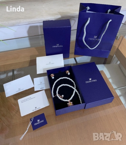 Колие и обеци Swarovski, снимка 8 - Бижутерийни комплекти - 51669560