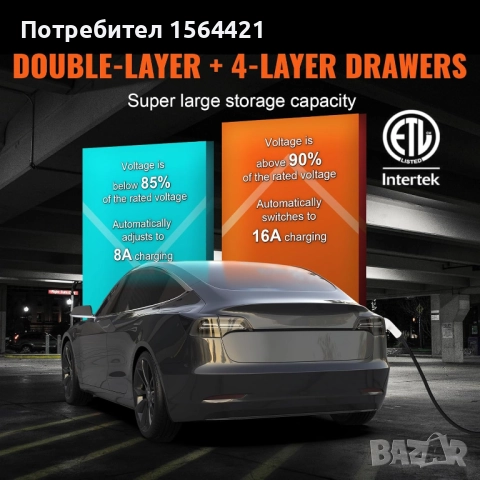 зарядно устройство за електромобил с LCD дисплей, 3.68 kW, станция, снимка 9 - Друга електроника - 52803171