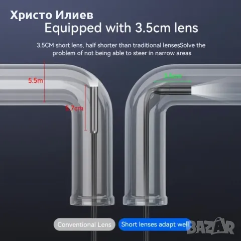 Ендоскоп с регулируема яркост и гъвкав кабел за труднодостъпни места 5метра кабел, снимка 12 - Други инструменти - 49094231
