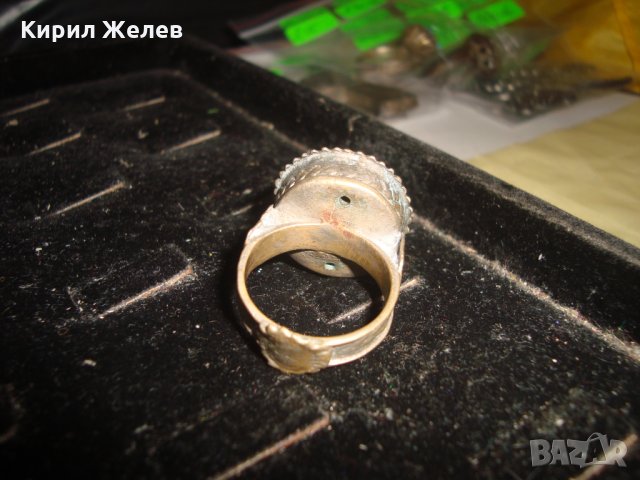 СТАР БОЛЯРСКИ САЧАНЕН ПРЪСТЕН САЧАН БРОНЗ 17-18 ВЕК МНОГО РЯДЪК РЪЧНА КУЮМДЖИСКА ИЗРАБОТКА 22628, снимка 11 - Антикварни и старинни предмети - 33045373