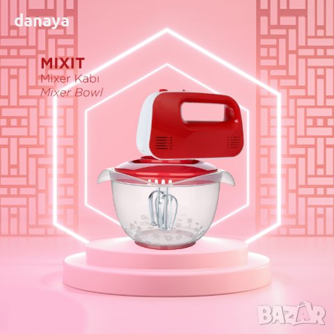 3065 Голяма купа за миксер с капак и отвор против пръскане, 3 литра, снимка 3 - Съдове за готвене - 37874736