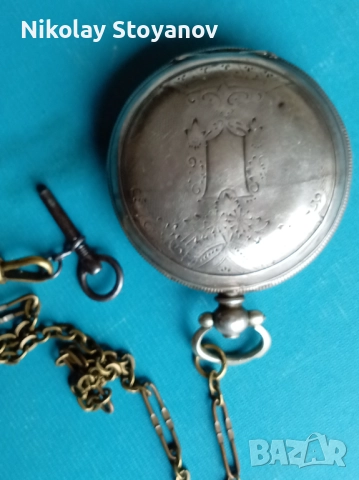 Турски джобен часовник - сребърен, снимка 3 - Антикварни и старинни предмети - 52948845