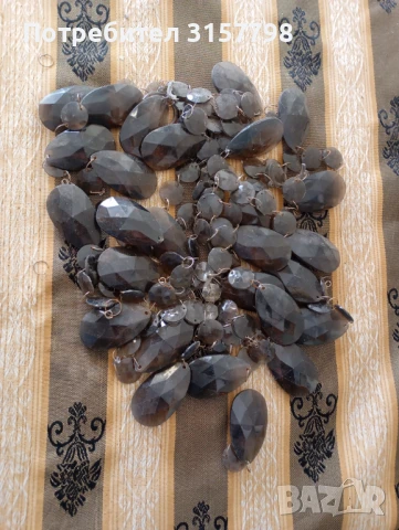 Лот стъклени висулки за полилей,лампа, снимка 1
