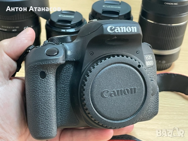 Canon EOS 800D + 4 обектива, снимка 12 - Фотоапарати - 52481820
