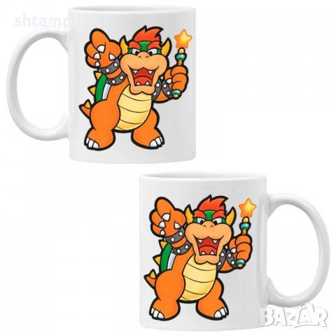 Чаша _Super Mario Bowser,Керамична Чаша, Кафе Чай, Игра,Изненада,Подарък,Повод,Празник,Рожден Ден, снимка 6 - Чаши - 38482223