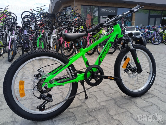 PASSATI Алуминиев велосипед 20" NINJA зелен, снимка 11 - Велосипеди - 53560056