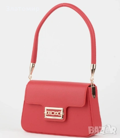 Малка дамска кожена чанта с тик-так закопчаване, снимка 5 - Чанти - 53135480