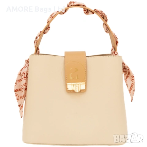 Класическа дамска чанта AMORE Isabella - Cream