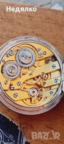 Сребърен джобен часовник,цветен емайл,1890, снимка 14 - Антикварни и старинни предмети - 43909408