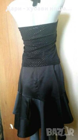 Пола с волани, на "Zara" от черен плътен сатен🍀❤S/M,M❤🍀арт.4349, снимка 5 - Поли - 37133277