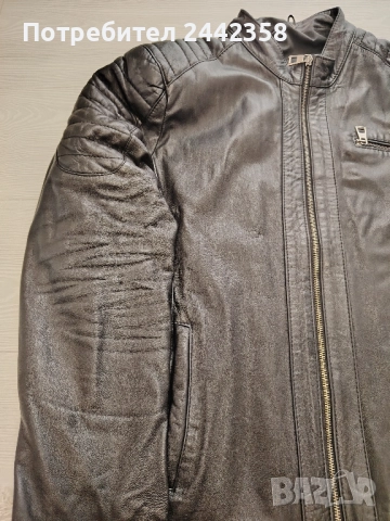 Мъжко кожено яке, снимка 3 - Якета - 52551200