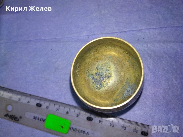 СТАРИННА РЪЧНО ОРНАМЕНТИРАНА БРОНЗОВА ЧАШКА За ЛИКЬОР За КОЛЕКЦИЯ БИТОВ КЪТ РЕТРО ИНТЕРИОР 27113, снимка 4 - Антикварни и старинни предмети - 43650741