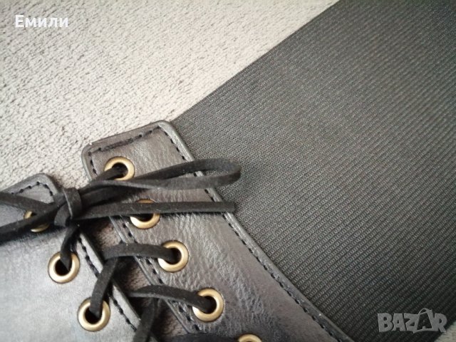 Корсет колан от еко кожа с връзки и цип, снимка 10 - Колани - 37512612