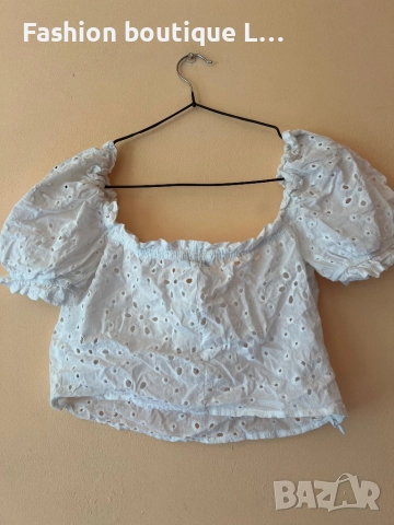 Късо бяло потниче 100% памук М размер на марката Calliope 🤍, снимка 7 - Корсети, бюстиета, топове - 51809716