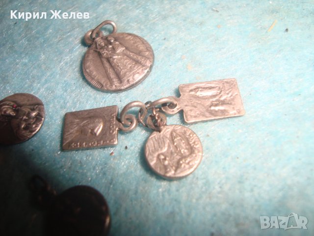 Лот 6 стари СРЕБЪРНИ и/или ПОСРЕБРЕНИ ИКОНКИ МИНИАТЮРИ ДВУСТРАННИ РЕЛЕФНИ РЕДКИ КАТОЛИЧЕСКИ 27227, снимка 6 - Антикварни и старинни предмети - 35039599