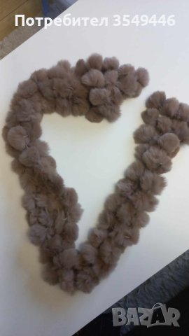 Дамски шал от естествен заешки пух, снимка 2 - Други - 43838817