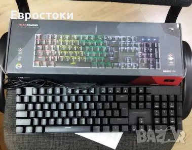 Механична клавиатура Mars Gaming MK422 Red Switch, RGB геймърска клавиатура, кабелна, цвят: черно, снимка 7 - Клавиатури и мишки - 48170006