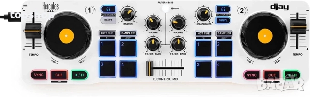 Нов Hercules DJ Control Mix Диджей микс с ефекти за смартфон..., снимка 3 - Ресийвъри, усилватели, смесителни пултове - 51598439