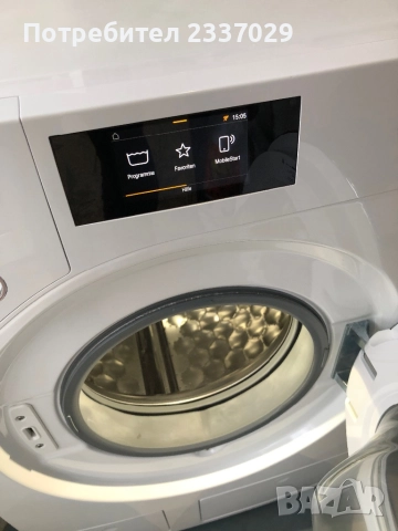 Пералня:МиелеW1-9кг-обслужена-1год гаранция-УайФай,Тъч скрин дисплей,лед лампа,клас:А+++\мод:2021г, снимка 3 - Перални - 52628720