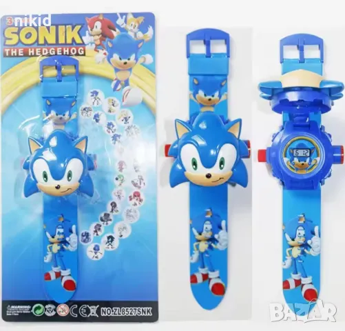 Соник Sonic 3D детски часовник прожектор, снимка 2 - Детски - 48761055