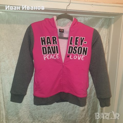 Харли Дейвидсън Harley-Davidson Памучен суичър  размер 7/8, снимка 4 - Детски анцузи и суичери - 43884310