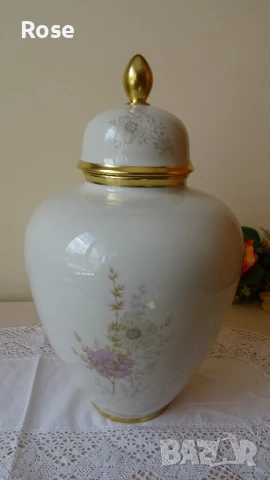 Голям винтидж джинджифилов буркан, ваза с капак-PRM Jaeger , снимка 3 - Вази - 51170226