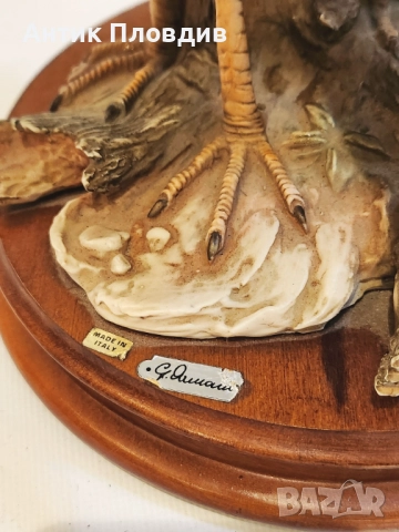 Композиция с чапли G. Armani, Италия, снимка 4 - Антикварни и старинни предмети - 52736692