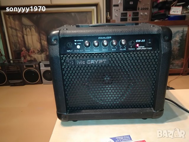 MC CRYPT GW-25 GUITAR AMPLIFIER-ВНОС GERMANY 1302231715L, снимка 10 - Ресийвъри, усилватели, смесителни пултове - 39662181
