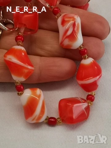 Комплект от стъкло мурано, снимка 3 - Бижутерийни комплекти - 52847731