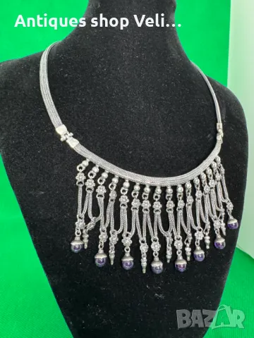 Сребърен комплект с аметист №6062 , снимка 2 - Бижутерийни комплекти - 47859570