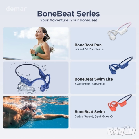 Слушалки DOOGEE с костна проводимост, спортни Bluetooth слушалки, снимка 8 - Bluetooth слушалки - 52973099