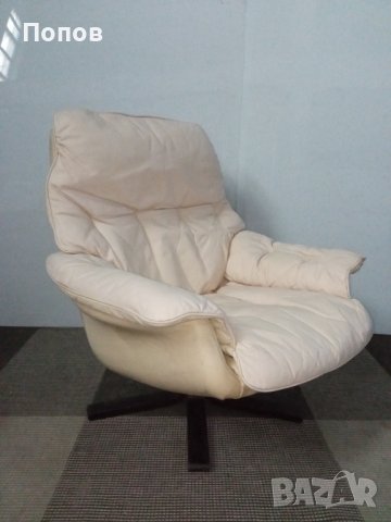 Комфортно кожено дизайнерско кресло ,Lotus", снимка 2 - Дивани и мека мебел - 39924267