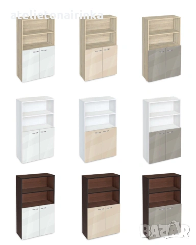 Етажерка Ава 4 с две вратички гланц