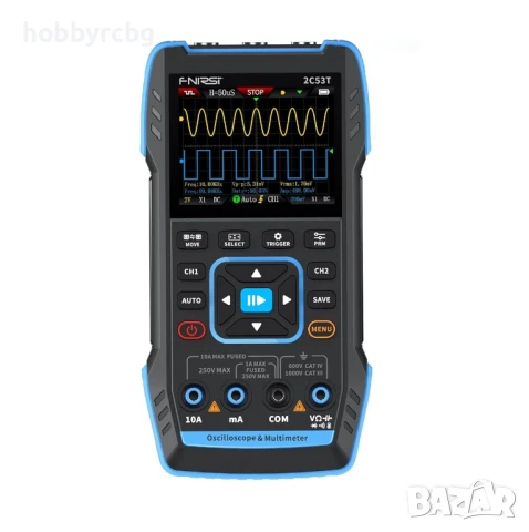FNIRSI 2C53T Двуканален осцилоскоп, мултиметър и сигнал генератор, снимка 1