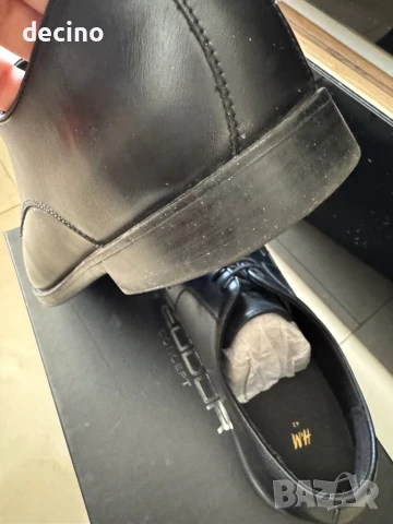 Елегантни мъжки черни обувки H&M 42 номер , снимка 6 - Официални обувки - 50666502