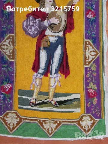 Голям гоблен ,ръчно шит 67х 42см., снимка 3 - Гоблени - 50302524