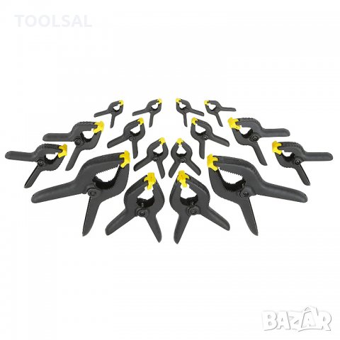 Комплект стеги Stanley тип чирак 19/25/38/63/75 мм, 16 бр., снимка 1