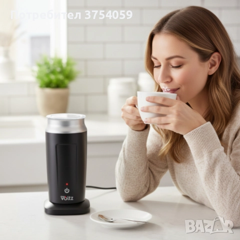 Уред за мляко Voltz OV51176A – 3 в 1: топла или студена млечна пяна и загряване, 500W, 240 мл, инокс, снимка 2 - Кани - 52354942