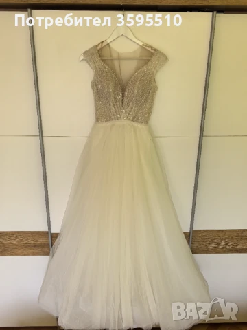 Обувки+Класна и бутикова булчинска рокля от италиански дизайнер, снимка 7 - Сватбени рокли - 49791700