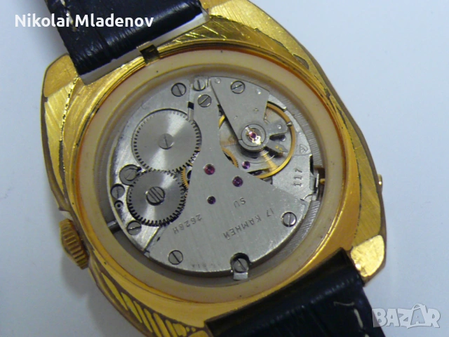 Съветски Позлатен ЧАЙКА/CHAIKA Мъжки ръчен часовник, работещ! С ден/дата, снимка 13 - Мъжки - 53178876