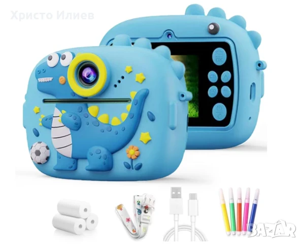 Моментална камера за деца детска камера с функция за печат фотоапарат