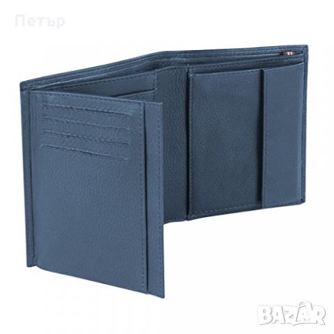 Mano 1919 MOLLIS M19850 Blue тъмносин вертикален портфейл до 13 карти, снимка 2 - Портфейли, портмонета - 32739448