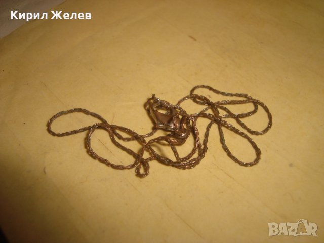 СТАРА НЕЖНА ФИНА МЕДНА ПОСРЕБРЕНА ВЕРИЖКА КОЛИЕ 27598, снимка 3 - Колиета, медальони, синджири - 37715809