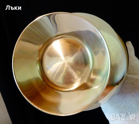 Британски бронзов съд за лед,ледарка,менче,маркиран. , снимка 6 - Антикварни и старинни предмети - 32966143