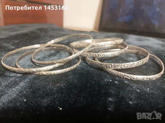 Български сребърни гривни СБХ, снимка 2 - Гривни - 48830887