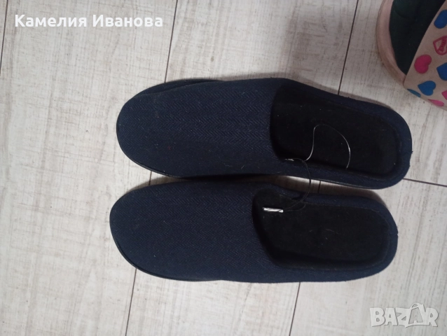 Зимни кожени чехли с плюш , снимка 3 - Мъжки чехли - 52632394